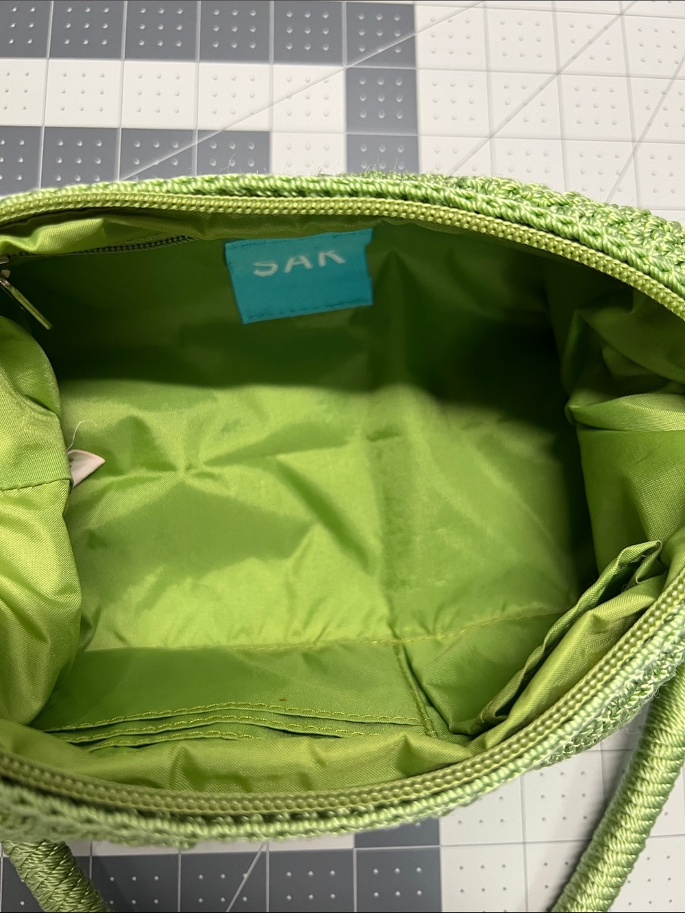 THE SAK Green Crocheted Shoulder Bag - Picture 2 of 7